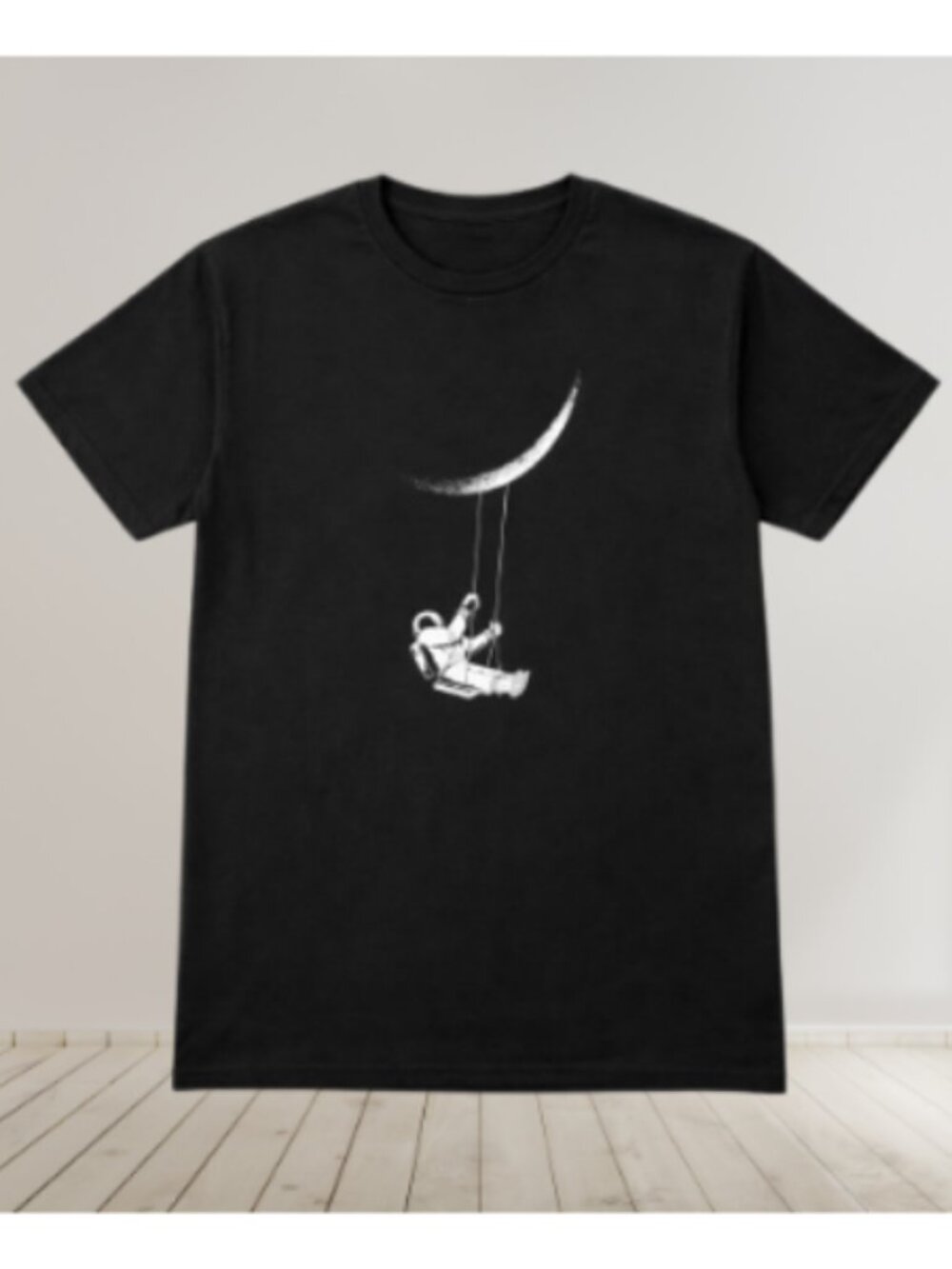 Herren Astronaut schaukelt am Mond lustig Grafik Shirt